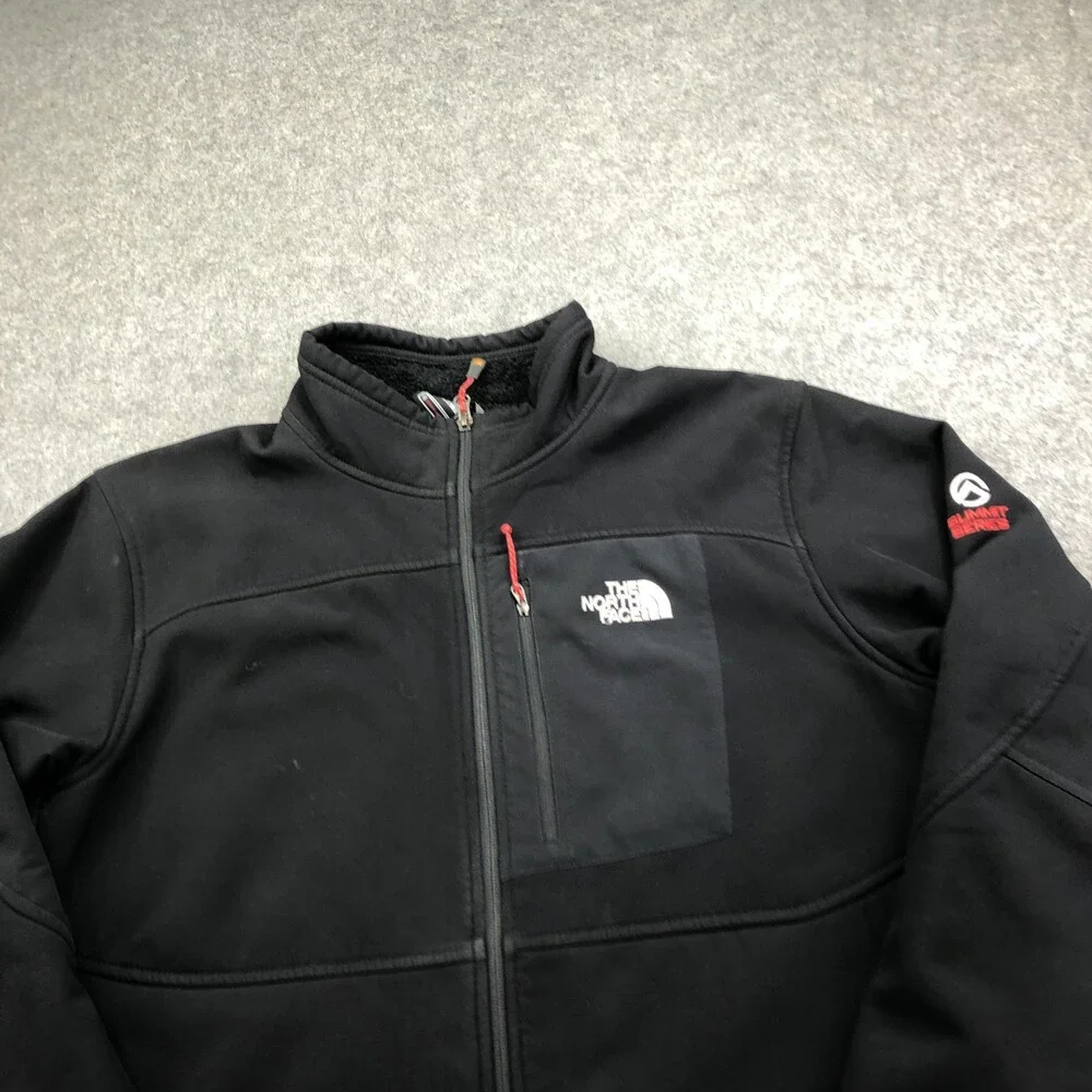 The North Face Jacket Mens XL Black Summit Series Softshell Fleece Full Zip